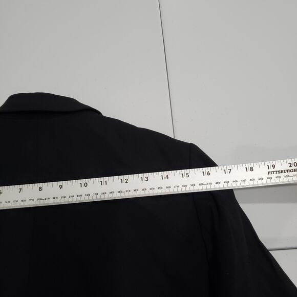 Everlane Blazer Womens 6 Black Wool Blend Stretch 2 Button Suit Jacket Lined - Picture 7 of 10